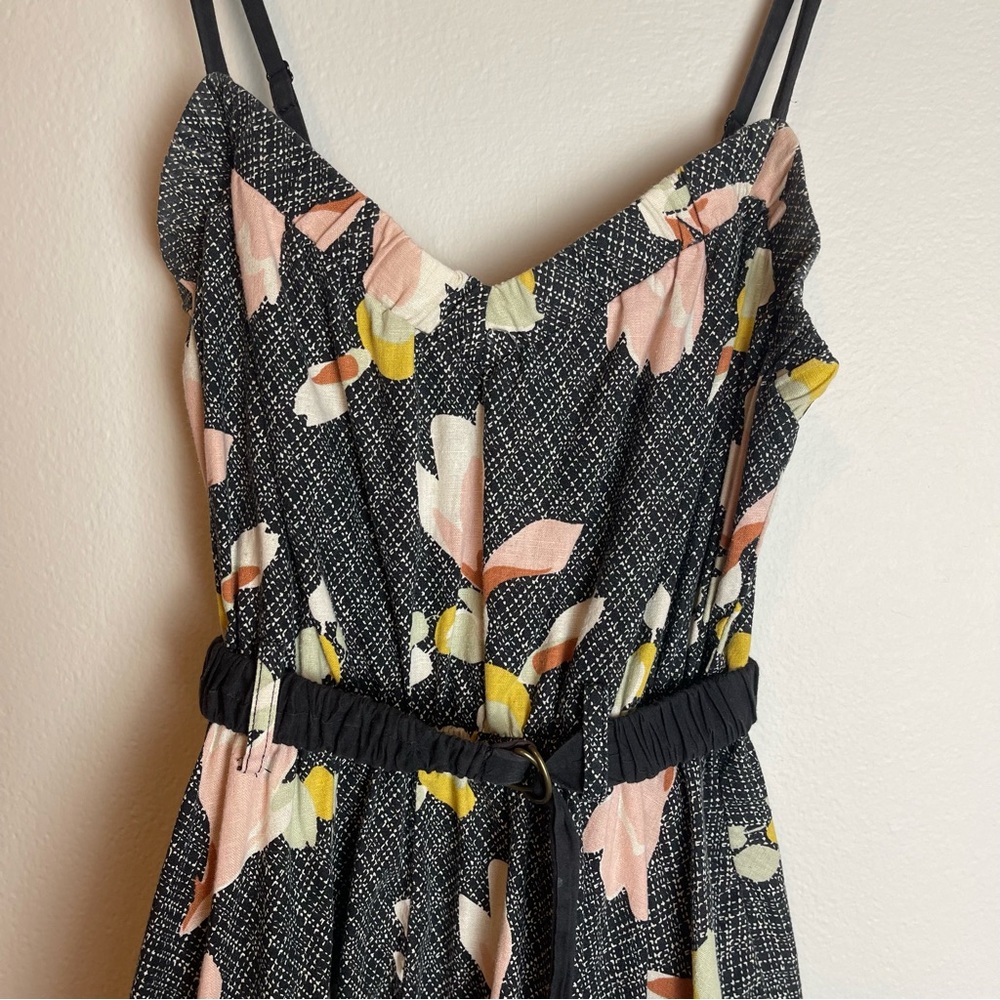 zara gingham dress blue Fitted Square Strap Dress